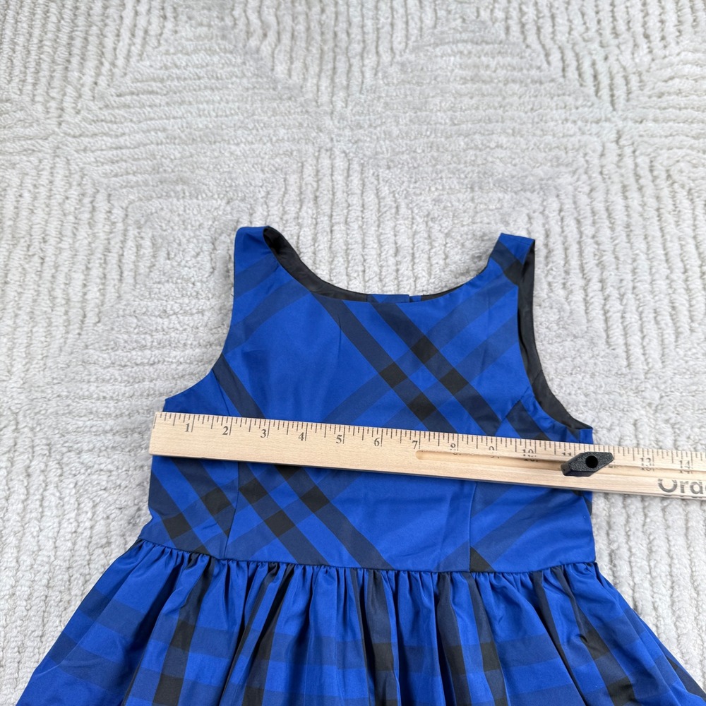 Polo Ralph Lauren Plaid Dress Girls 5 Blue Black Tartan Fit Flare Party Preppy - Picture 3 of 12